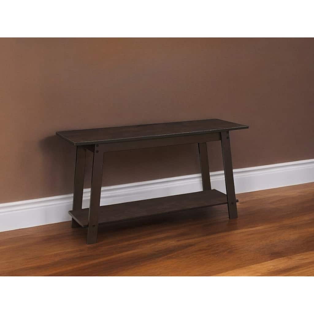 HomeRoots 42" Dark Brown Open Shelving TV Stand - n/a