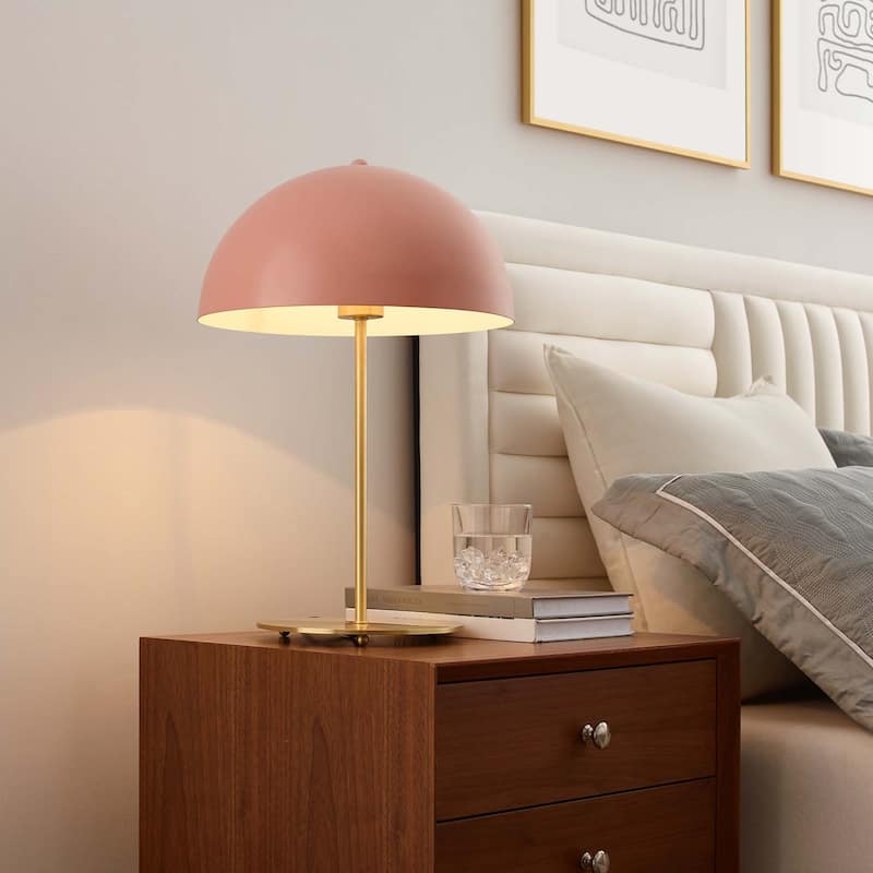 Ideal Metal Table Lamp - Pink Satin Brass