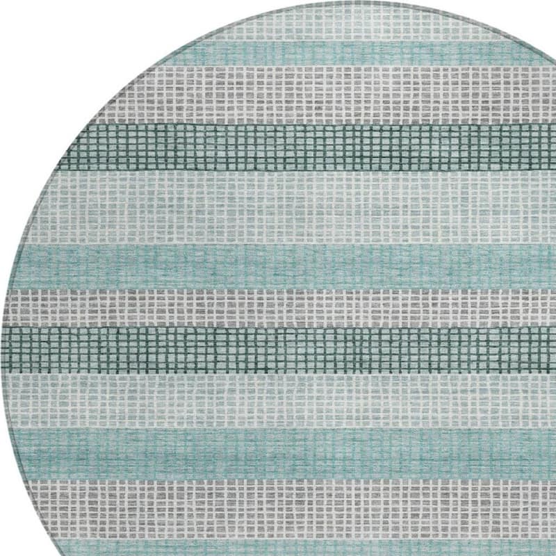 HomeRoots Striped Transitional Rectangle Outdoor Rug