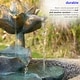 preview thumbnail 6 of 9, Alpine Corporation 30" Tall Outdoor Pedestal Lotus Rock Waterfall Fountain with LED Lights