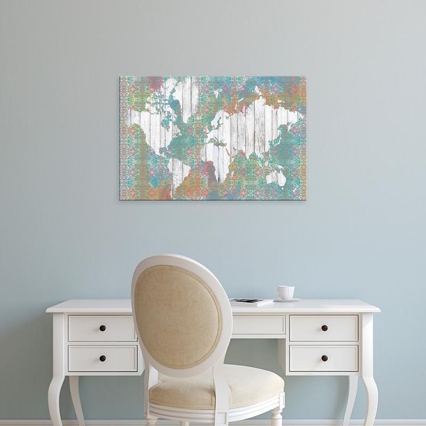 Easy Art Prints Jennifer Goldberger's 'Boho Map I' Premium Canvas Art