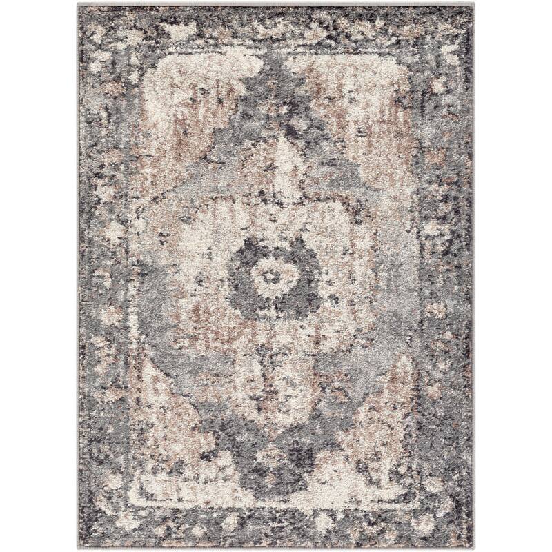 Livabliss Amalia Distressed Medallion Area Rug