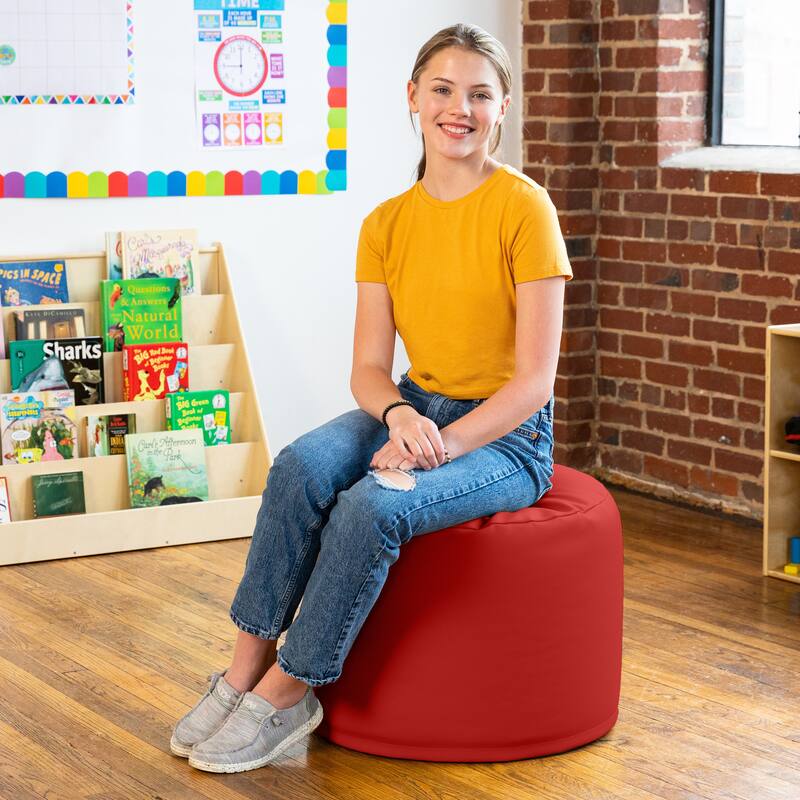 Jaxx Spring Modular Pouf Classroom Bean Bag Seat, Premium Vinyl