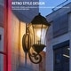 preview thumbnail 2 of 5, 27" Outdoor Wall Lantern with Dusk-to-Dawn Sensor