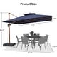 preview thumbnail 3 of 12, PURPLE LEAF 9/10/11ft Square 09x12ft Rectangle Wood Pattern Patio Cantilever Umbrella with Base