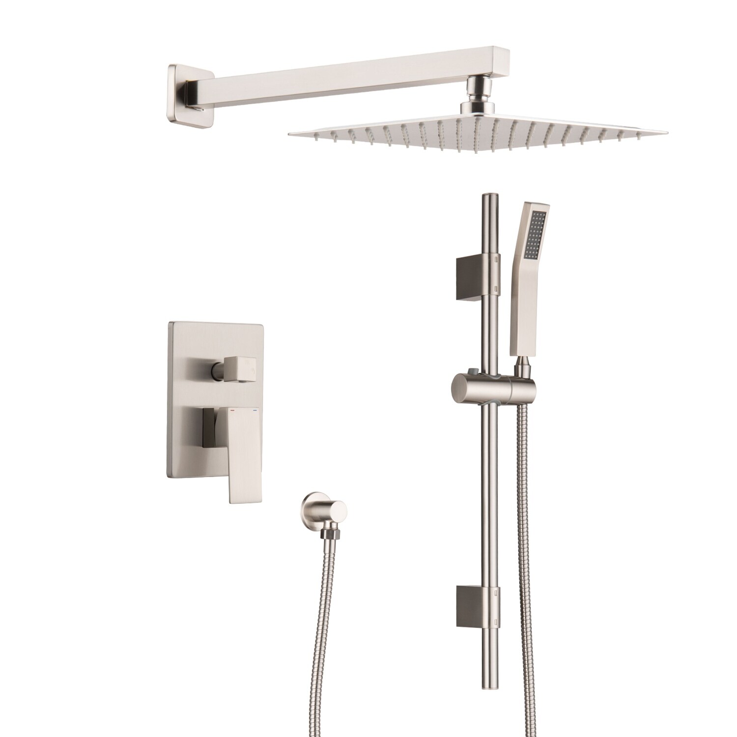 Thermostatic Wall Mount Shower Faucet Set With Tub Spout Complete Exposed  Shower System With Handheld Black Modern Shower Kit - On Sale - Bed Bath &  Beyond - 35706015