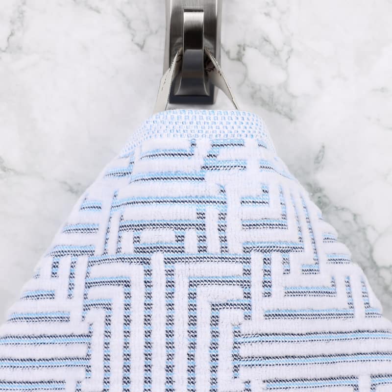 Superior Jasper Cotton Modern Geometric Jacquard Bath Sheet Set of 2