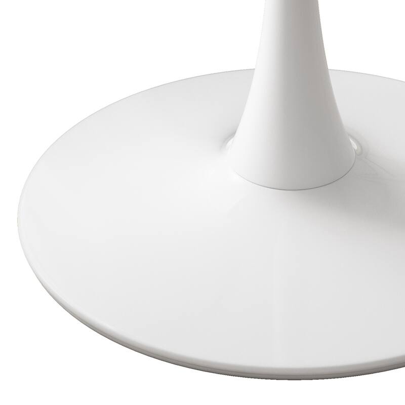 Modern Round Dining Table End Table Leisure Coffee Table with Metal Base