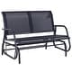 preview thumbnail 3 of 7, Outsunny 2-person Black Outdoor Double Rocker Glider Bench