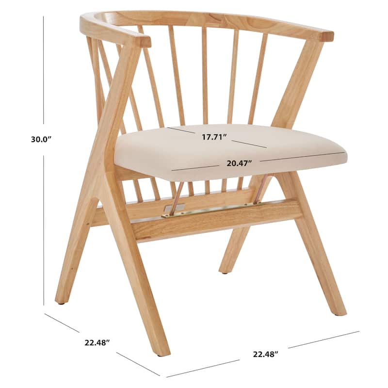 SAFAVIEH Carlota Spindle Dining Chair (Set of 2) - 23" W x 23" D x 30" H - 22Wx22Dx30H