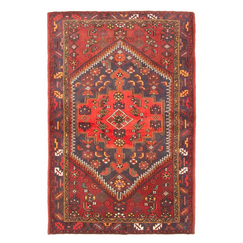 ECARPETGALLERY Hand-knotted Andelz Dark Grey Wool Rug - 4'2 x 6'4