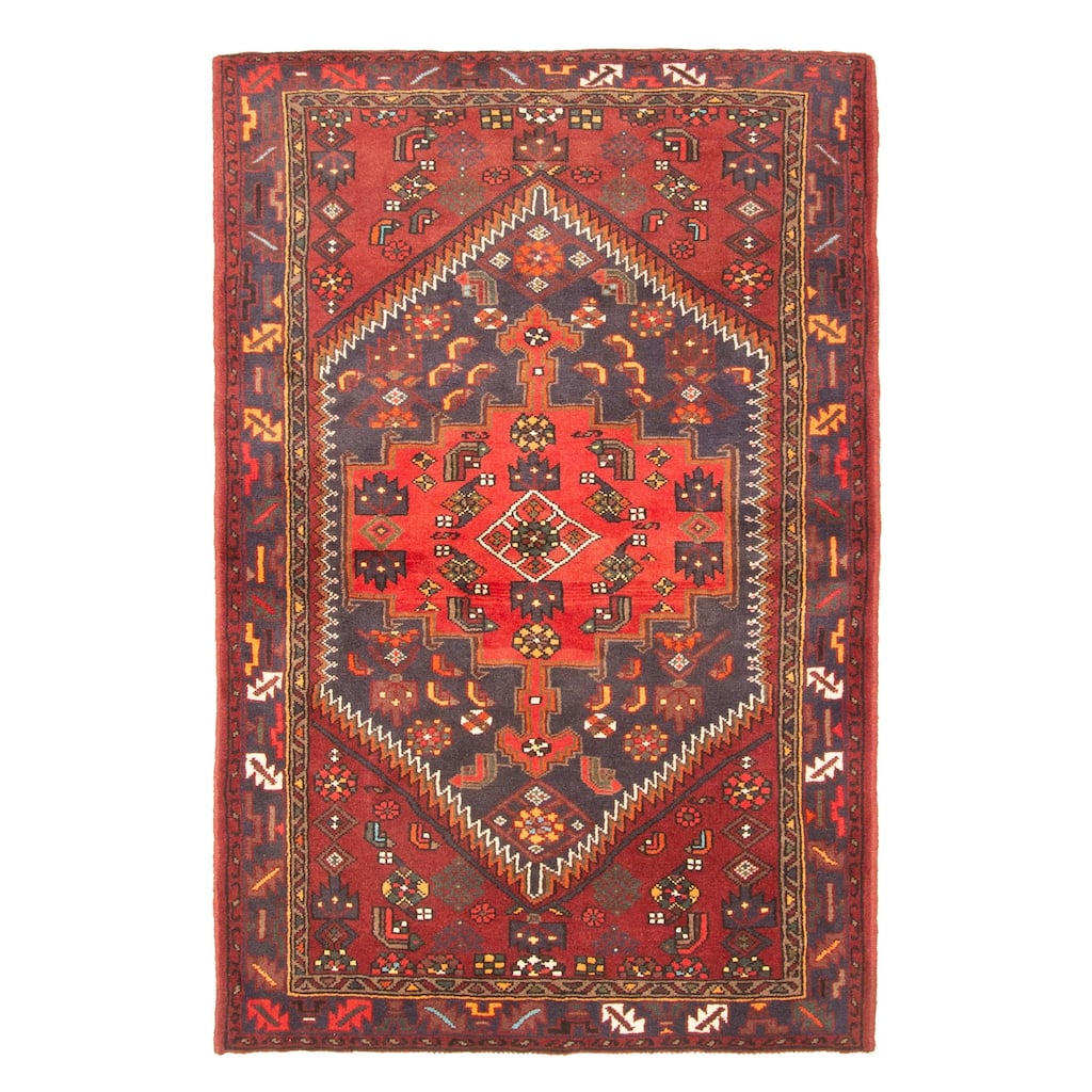 ECARPETGALLERY Hand-knotted Andelz Dark Grey Wool Rug - 4'2 x 6'4