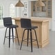 preview thumbnail 54 of 120, Skara Swivel Bar Stool, Upholstered Bar Height Chair with Bentwood Frame