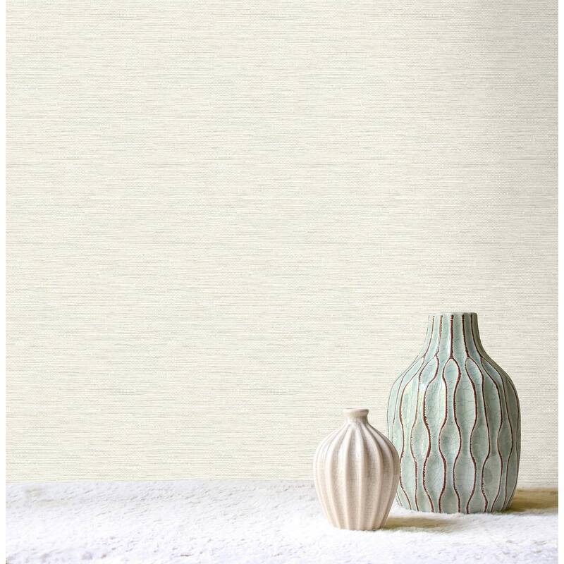 Fine Decor Miya Cream Faux Grasscloth Wallpaper