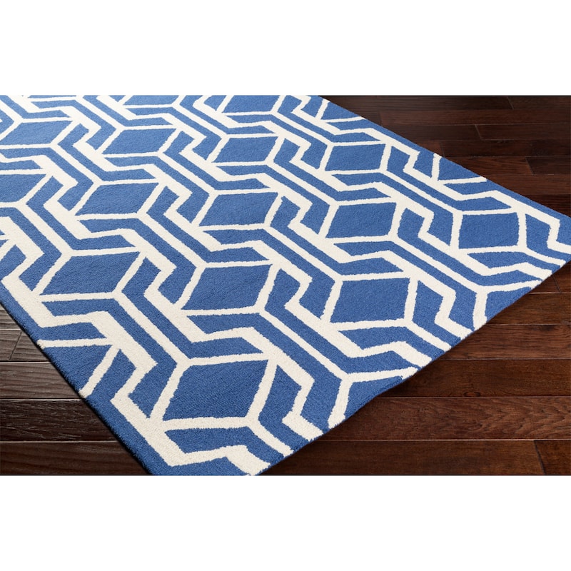 Pass Hand-Tufted Retro Geometric Wool Rug (7'6 x 9'6)