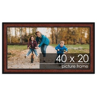 40x20 Traditional Mahogany Complete Wood Panoramic Frame with UV ...