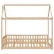 preview thumbnail 11 of 13, Natural Twin House Bed With Guardrails and Slats