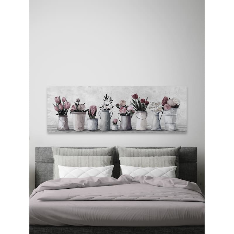 'Fresh Cut Flowers' Painting Print on Wrapped Canvas