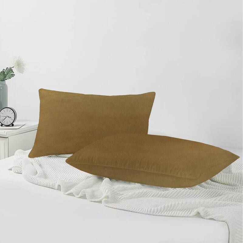 A1HC Pack of 2 Velvet Throw Pillow Covers, Hidden Zipper Closure