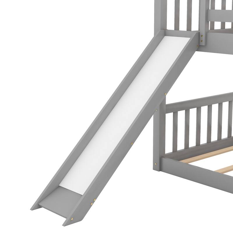 Bunk Bed with Convertible Slide and Ladder