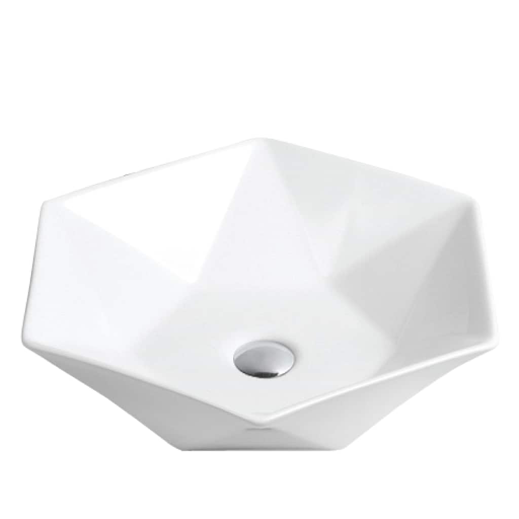 Karran Valera 19" Vitreous China Vessel Bathroom Sink in White