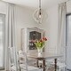 preview thumbnail 2 of 8, Farmhouse Rustic Wood 1-Light Lantern Chandelier Coastal Shabby Chic Style - D16"xH17.5"