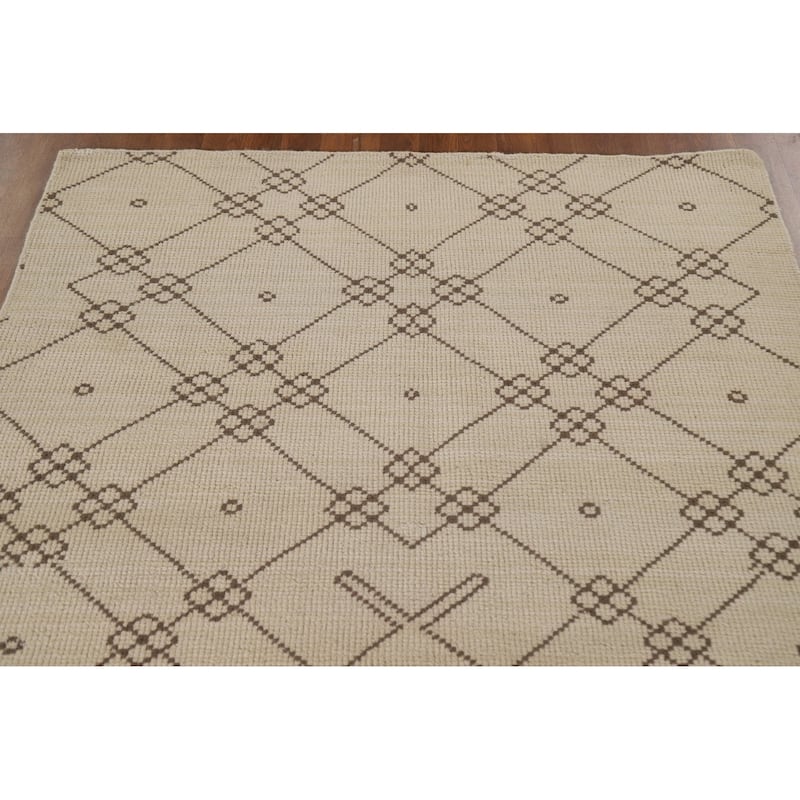 Geometric Moroccan Oriental Area Rug Bedroom Handmade Wool Carpet - 4'9"x 7'10"