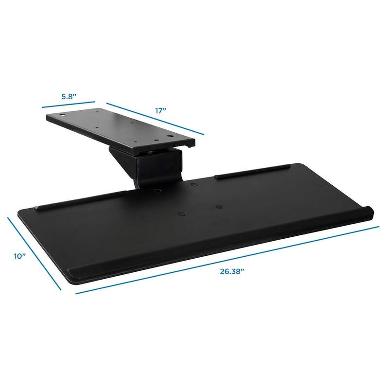 Mount-It! Adjustable Keyboard and Mouse Drawer Platform With Ergonomic Wrist Rest Pad - MI-7138