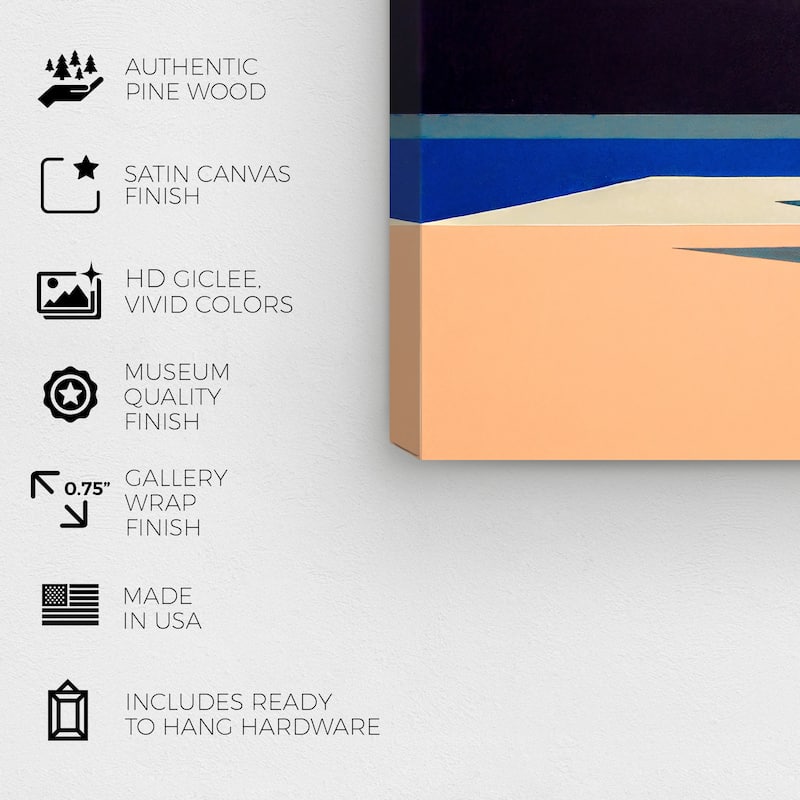 Wynwood Studio Canvas Abstract Rivers in the Desert Orange and Modern & Contemporary Wall Art Canvas Print