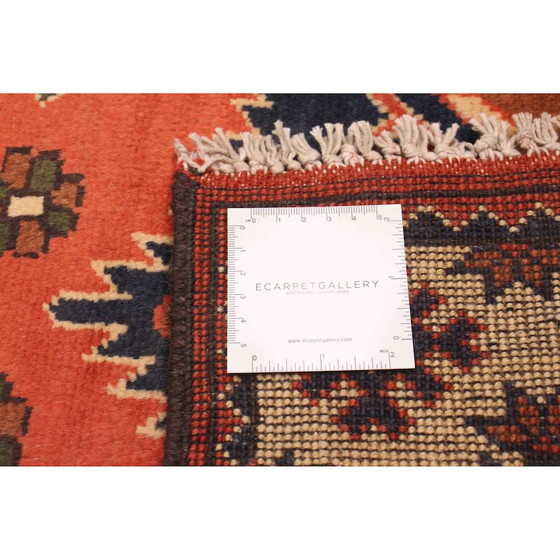 ECARPETGALLERY Hand-knotted Kargahi Copper Wool Rug - 2'8 x 9'8