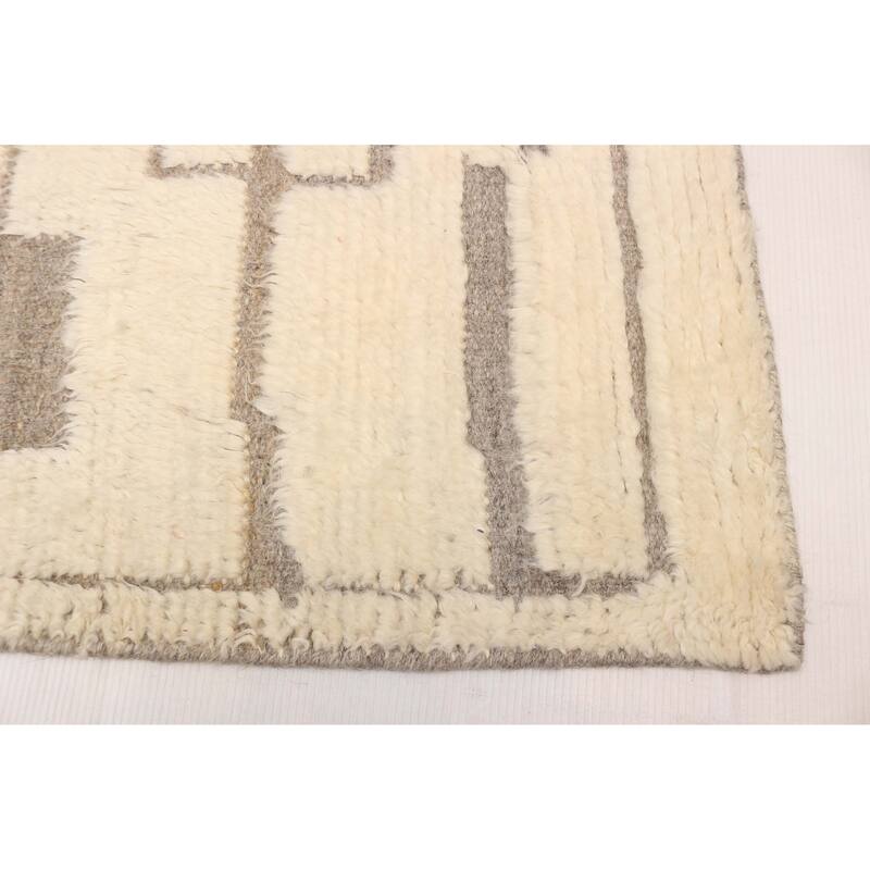 ECARPETGALLERY Hand-knotted Tangier Cream Wool Rug - 8'2 x 10'0