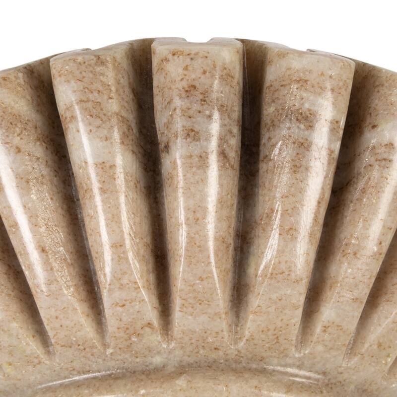 Marble Pleated Dish - 7.0"L x 7.0"W x 2.5"H