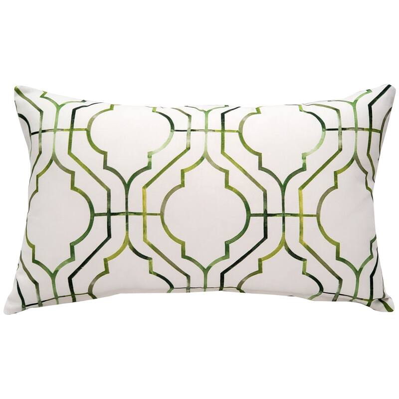 Billmore Gate Throw Pillow - 12" 20" - Feather Down - Green