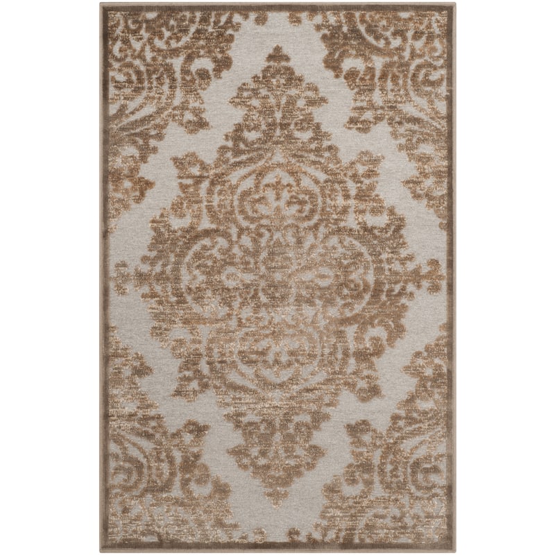 SAFAVIEH Paradise Eilika Watercolor Modern Viscose Rug - 2'7" x 4' - Mouse