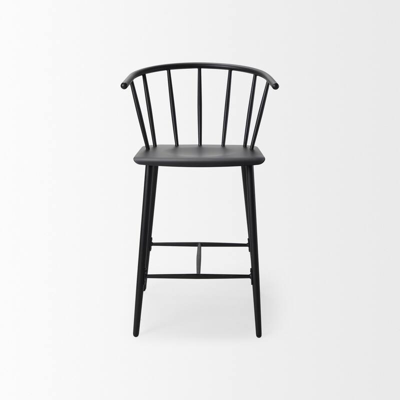 Colin Black Metal Counter Stool - 21.2"W x 21.2"D x 38.1"H