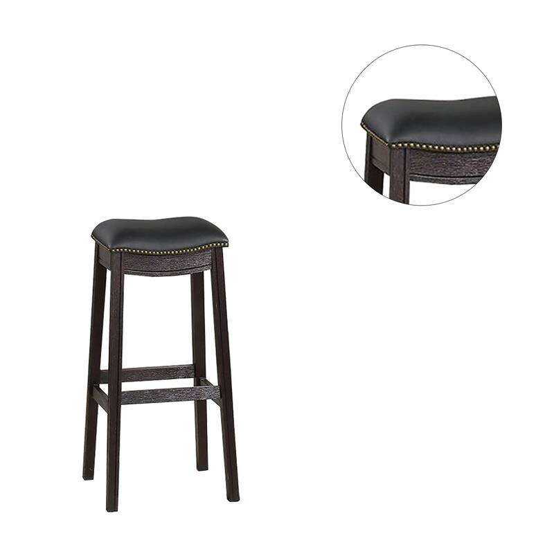 Black Pu Upholstery Bar Stool