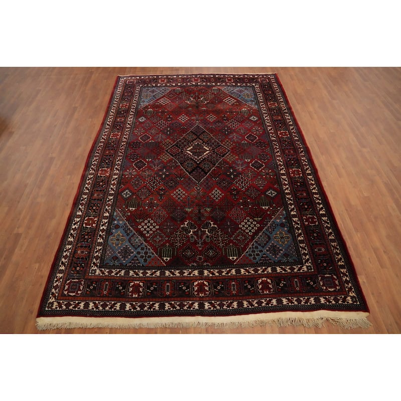 Hand Knotted Oriental 100% Wool Carpet Traditional Medallion Red Joshaghan Area Rug - 11' 9'' X 8' 0''