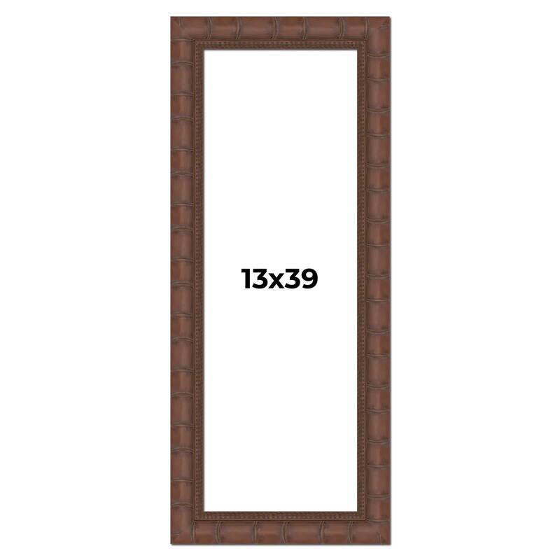 13x39 Frame Pewter Solid Wood Picture Frame Width 1.625 Inches | Interior Frame Depth 0.6875 Inches