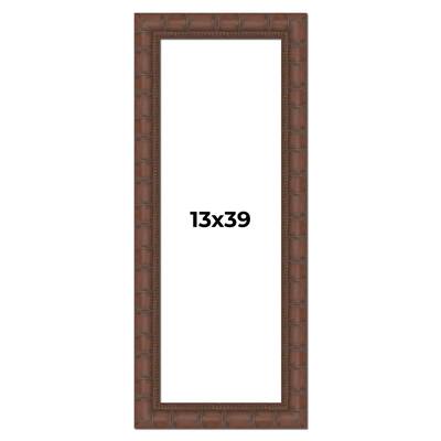 13x39 Frame Pewter Solid Wood Picture Frame Width 1.625 Inches | Interior Frame Depth 0.6875 Inches