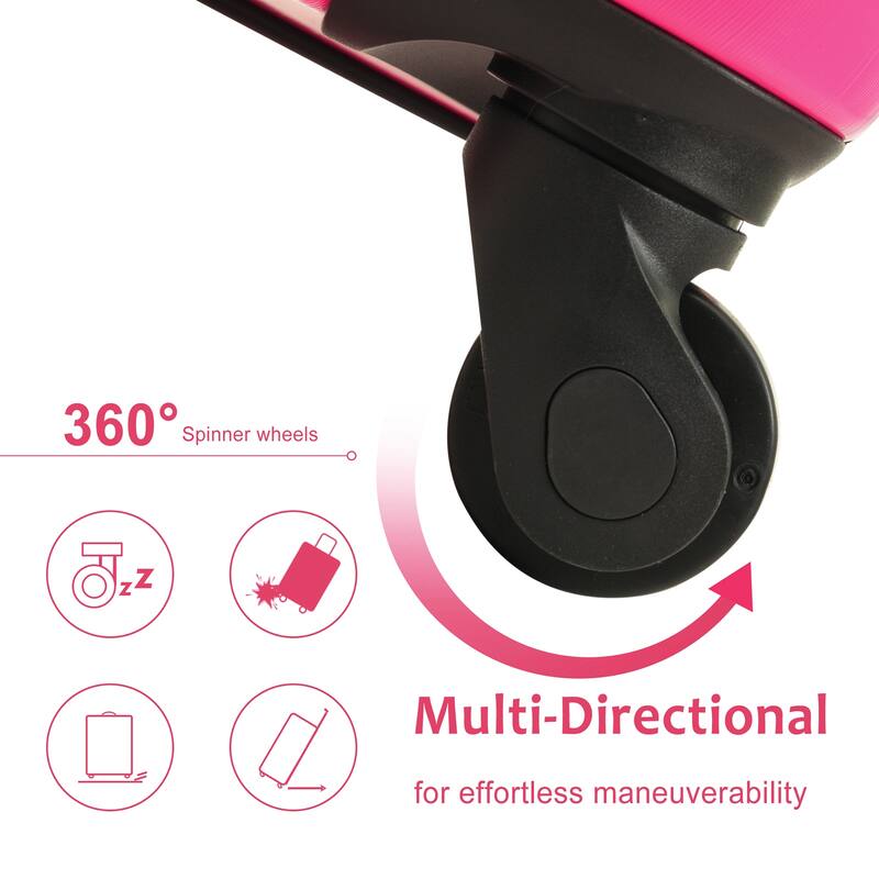 Merax Luggage Set of 3, ABS Hardshell Lightweight Carry-on Suitcases with TSA Lock, for Men Women Travel