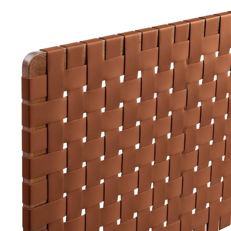 Sparta Wall-Mount Twin/Full/Queen/King Vegan Leather Weave Headboard