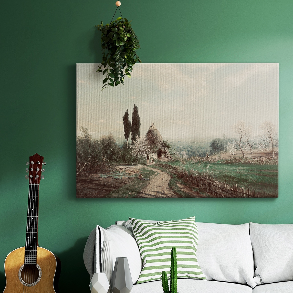 半額 50％OFFの通販 Vintage Landscape -CD -Gallery Wrapped Canvas - Bed Bath その他