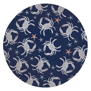 JUST CRABBY NAVY Area Rug By Kavka Designs - Bed Bath & Beyond - 38254873
