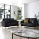 preview thumbnail 2 of 51, 2 Piece Living Room Sofa Set, Velvet Upholstered, Solid Manufactured Frame, Reversible Cushions, Metal Feet, Flared Armrests