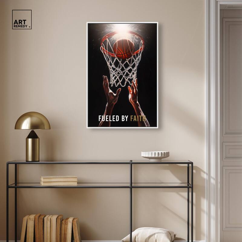 Fueled by Faith Basketball Canvas by Art Remedy