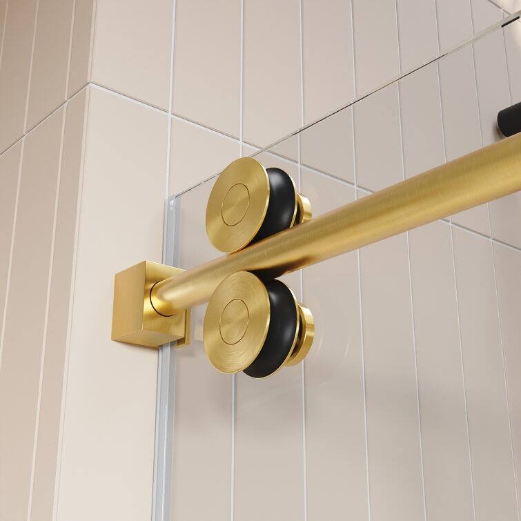 DeerValley Concord 56" - 60" W x 76" H Single Sliding Frameless Shower Door