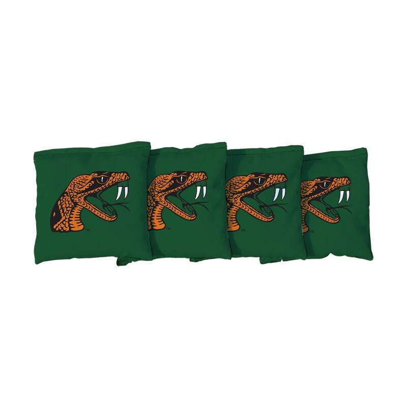 Florida A&M University FAMU Rattlers Green Cornhole Bags - Corn Filled