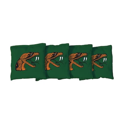 Florida A&M University FAMU Rattlers Green Cornhole Bags