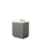 Option Dark Gray, Gold Trim, Giotto Quartz Top