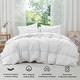 preview thumbnail 8 of 16, Lightweight 100% Organic Cotton Feather Down Comforter Summer Duvet Insert Full - Queen - White